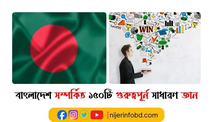 বাংলাদেশ সম্পর্কিত ১৫০টি গুরুত্বপূর্ন সাধারণ জ্ঞান বিস্তারিত জানুন বাংলাদেশ সম্পর্কিত ১৫০টি গুরুত্বপূর্ন সাধারণ জ্ঞান